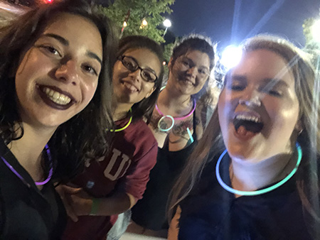 Mary Bradley and friends during WOW's Light Up the Night event